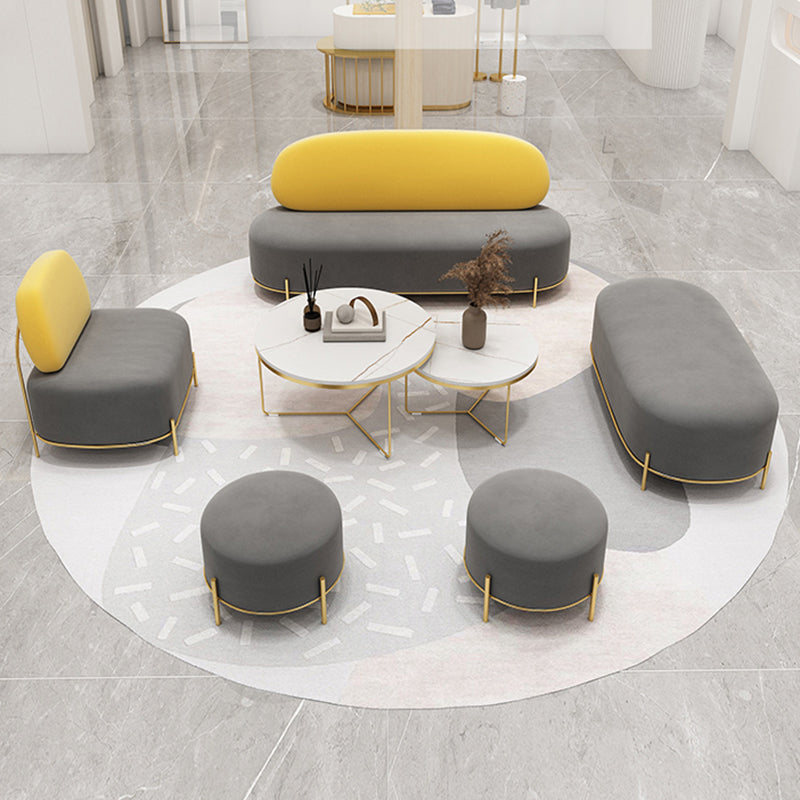 Contemporary Armless Sofa with Tight Back for Apartment Sofa