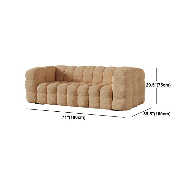 Modern 29.5" Height Tuxedo Arm Biscuit Back Sofa For Living Room