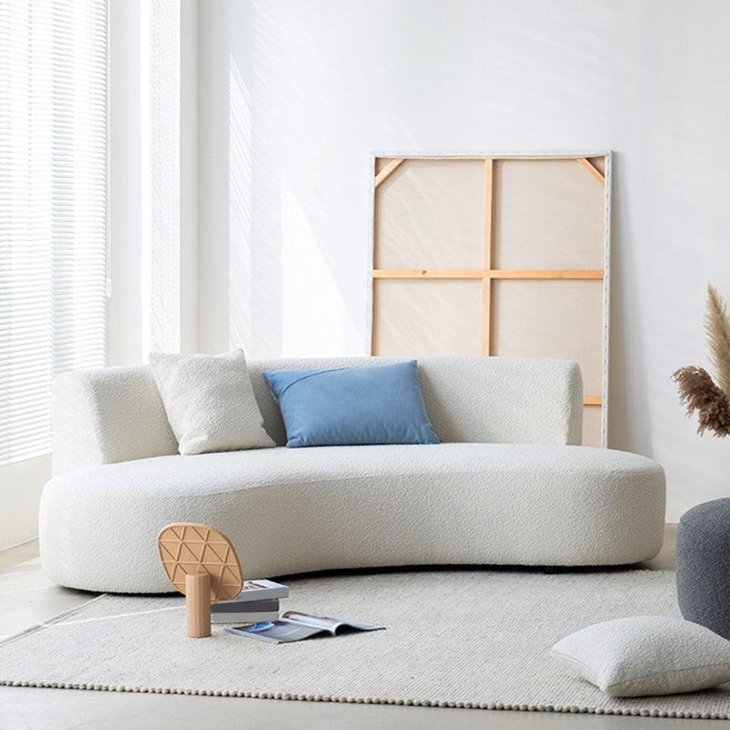 Contemporary 27.5" H Wool 2-3 Seater Armless Sofa For Living Room