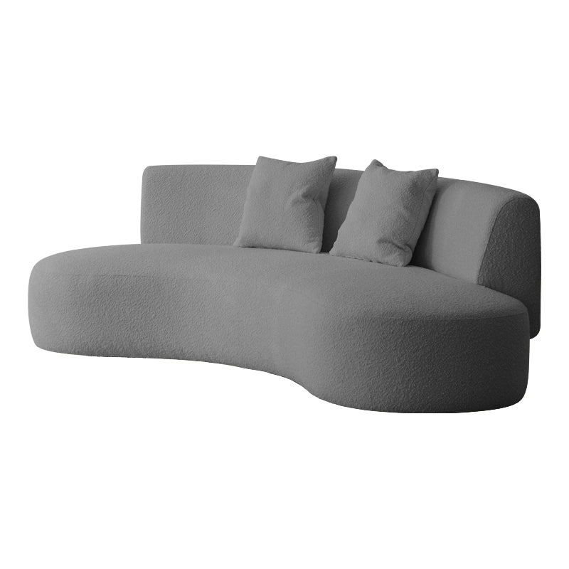 Contemporary 27.5" H Wool 2-3 Seater Armless Sofa For Living Room