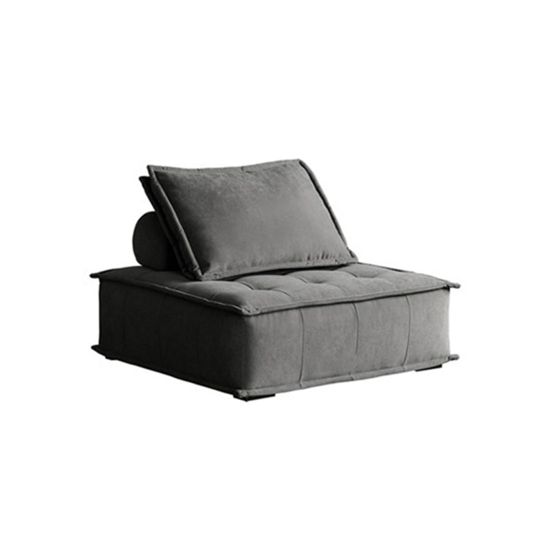 Modern Style Lamb/emery Cloth Sofa with No Armrest and No Cushion Back