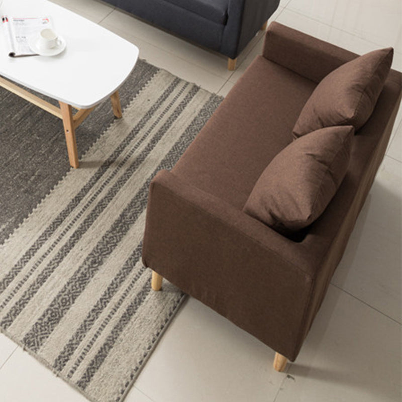 Contemporary Loose Back Standard Square Arm Slipcovered Seating