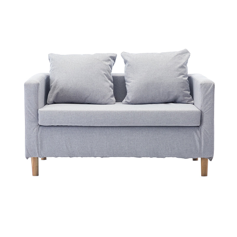 Contemporary Loose Back Standard Square Arm Slipcovered Seating