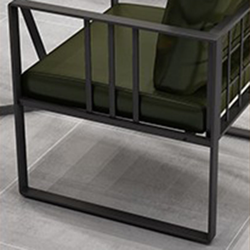 25.59" H Faux Leather Square Arm Sofa Contemporary Standard Sofa