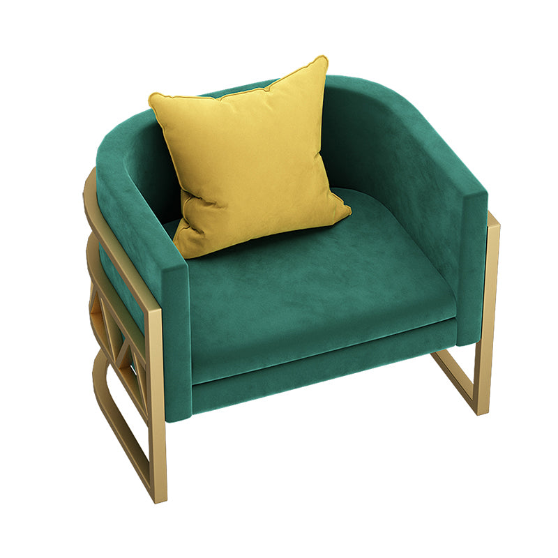 24.40" W x 29.52" H Velvet Tuxedo Arm Sofa Contemporary Standard Sofa