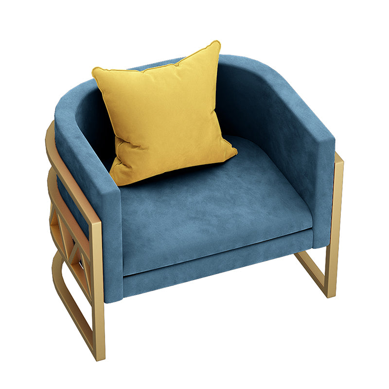 24.40" W x 29.52" H Velvet Tuxedo Arm Sofa Contemporary Standard Sofa