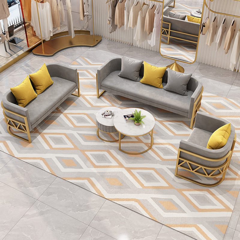 24.40" W x 29.52" H Velvet Tuxedo Arm Sofa Contemporary Standard Sofa