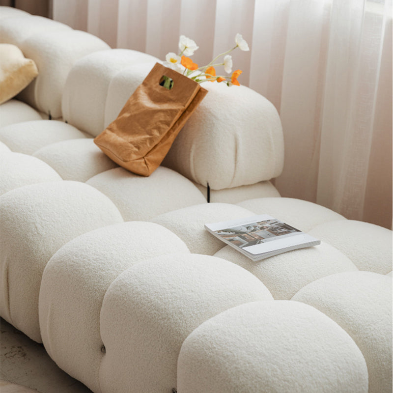 Modern Style Sofa Low Back Padded with Sponge Cushions Sofa Bed