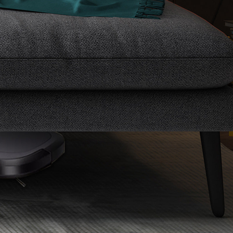 Modern 3/4-seater Fabric Sofa & Chaise Grey Slipcovered Sectional