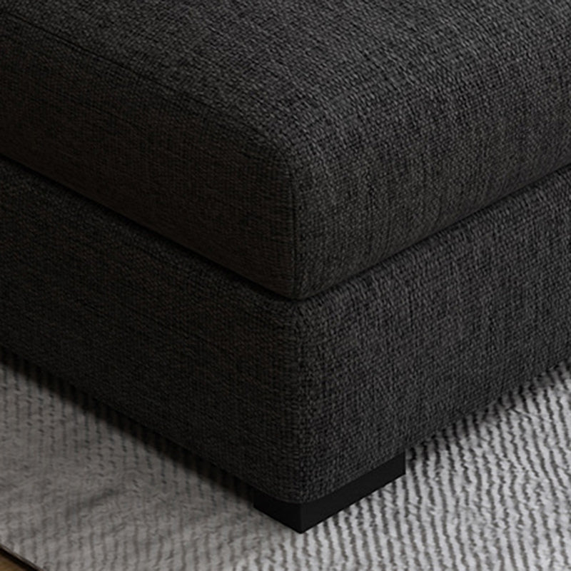 Modern 3-seater Fabric/Faux Leather Sectional Flared Arm Sofa & Chaise