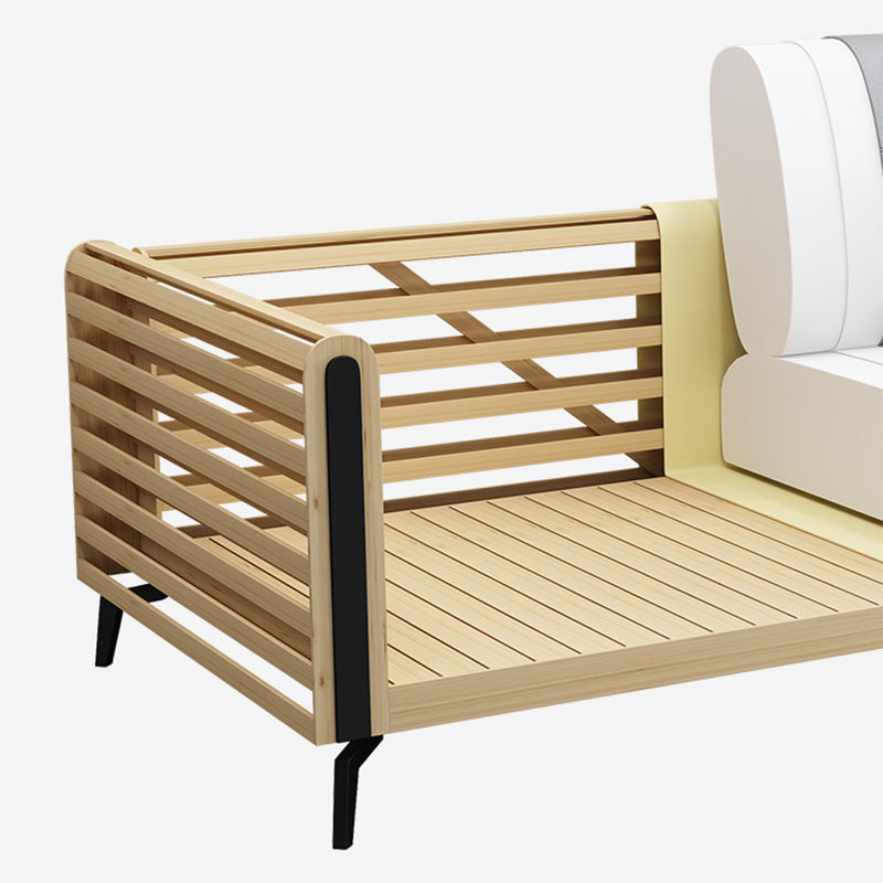 Living Room Sectionals 35" Faux leather Sectional Sofa,Contemporary