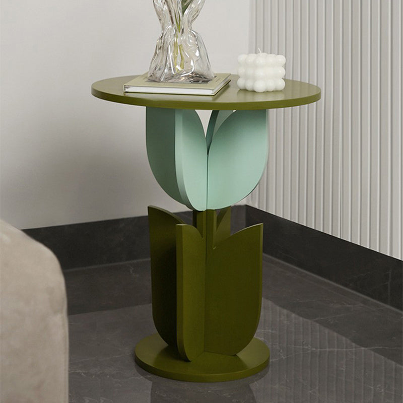 Round/free Shape Square Block Base Glass/solid Wood Table Modern Style Coffee Table