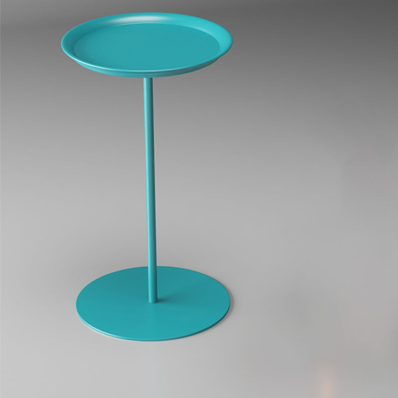 Round Metal Table with Pedestal Base Base Medieval Modern Style Side Table