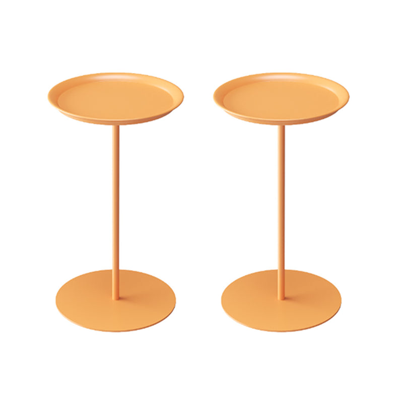 Round Metal Table with Pedestal Base Base Medieval Modern Style Side Table