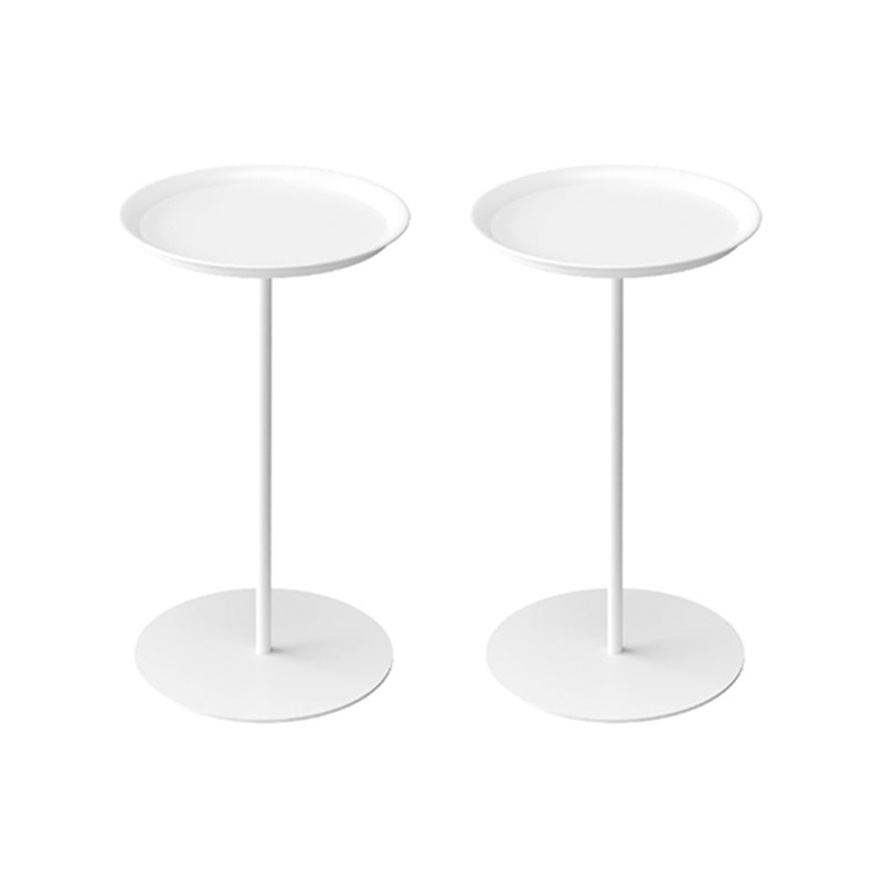 Round Metal Table with Pedestal Base Base Medieval Modern Style Side Table