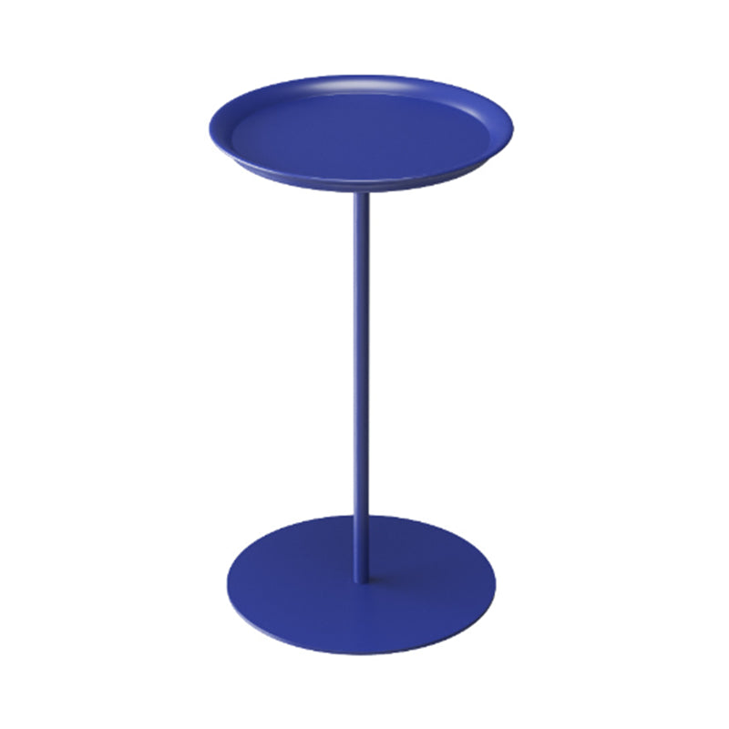 Round Metal Table with Pedestal Base Base Medieval Modern Style Side Table