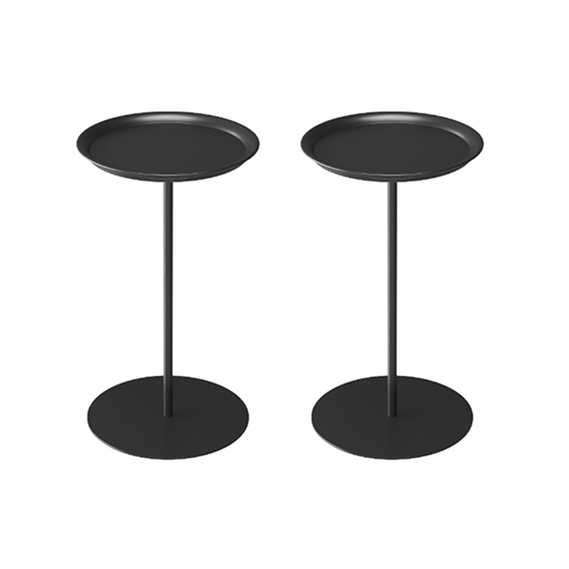 Round Metal Table with Pedestal Base Base Medieval Modern Style Side Table