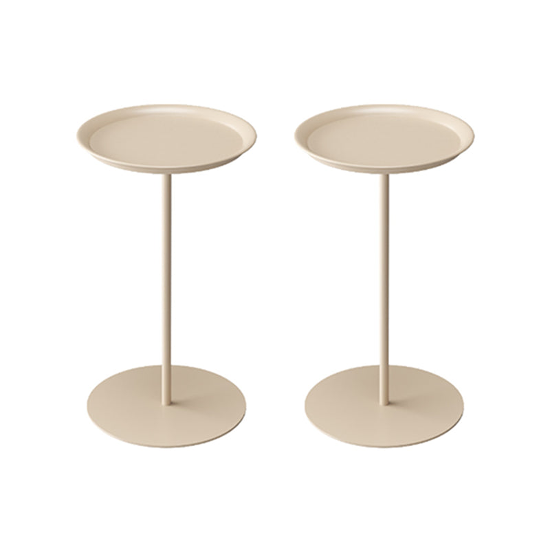 Round Metal Table with Pedestal Base Base Medieval Modern Style Side Table