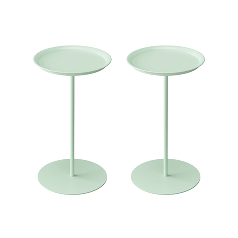 Round Metal Table with Pedestal Base Base Medieval Modern Style Side Table