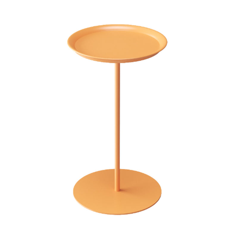 Round Metal Table with Pedestal Base Base Medieval Modern Style Side Table