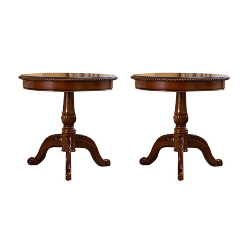 French Country Style Round Old Solid Wood Table 3 Legs Coffee Table