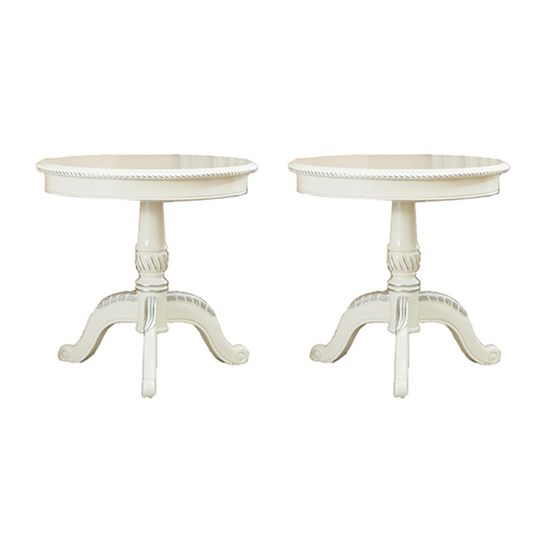 French Country Style Round Old Solid Wood Table 3 Legs Coffee Table