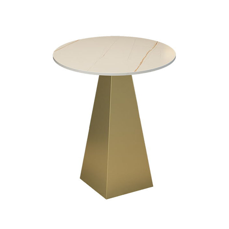 19.6"/23.6" Wide Modern Slate Round Side Table Pedestal End Table