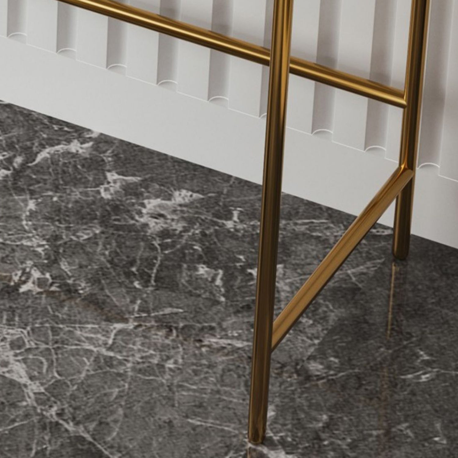 2 Drawers Vanity Set with Stool 30.7" High Metal Dressing Table