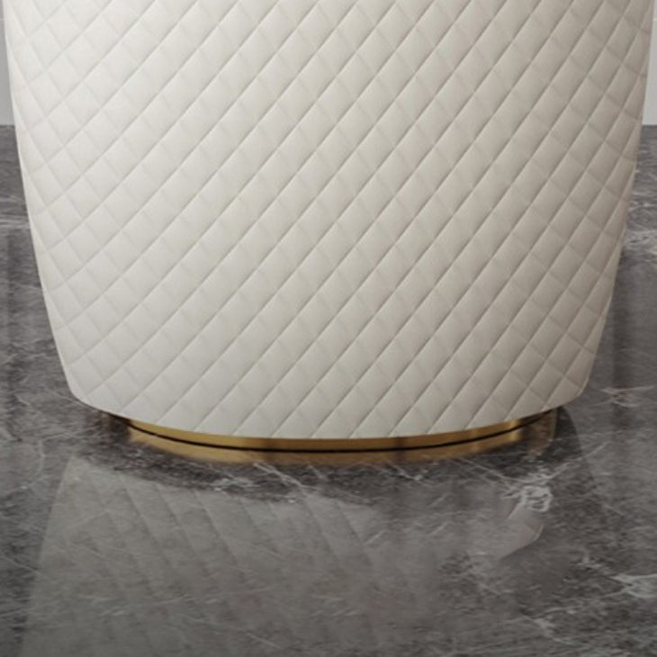 5 Storage Drawers Vanity Set Straight Feet Dresser with Padded Stool