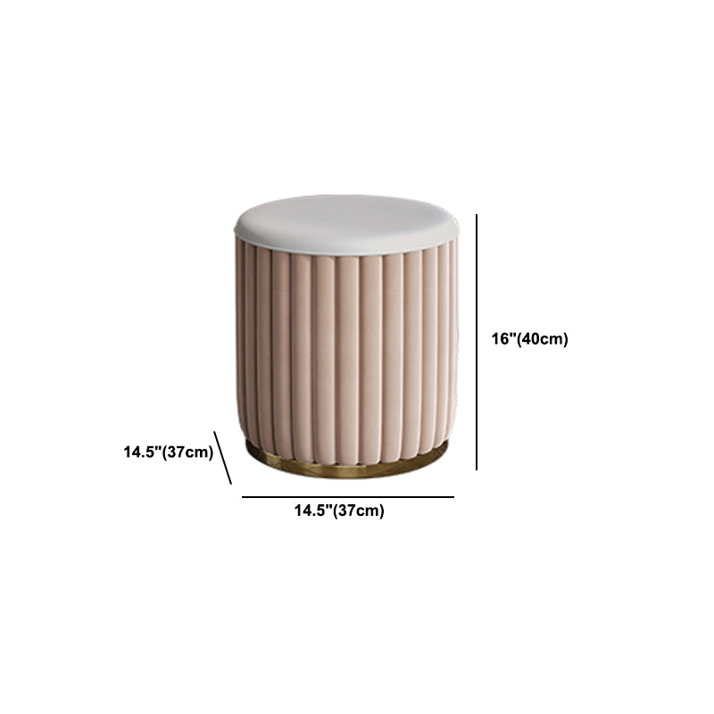 Beige Make-up Vanity Metal Dressing Table Stool Set with Drawers