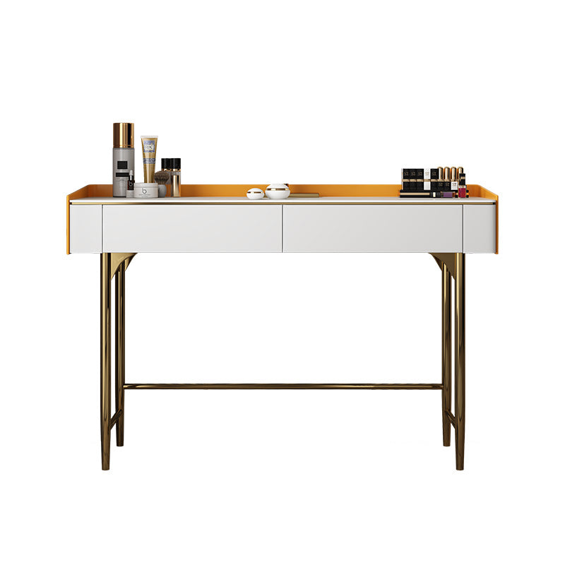 Stone Top Vanity Table Set Metal Vanity Make Up Table/Stool Set