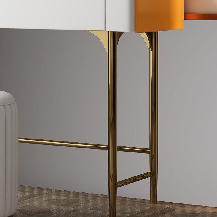 Stone Top Vanity Table Set Metal Vanity Make Up Table/Stool Set