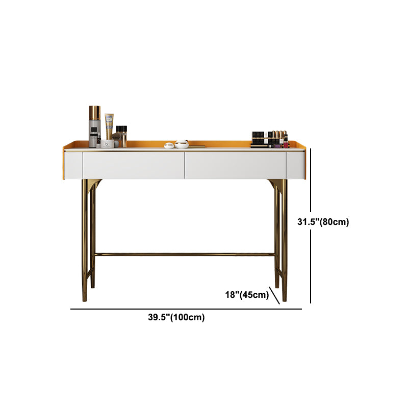 Stone Top Vanity Table Set Metal Vanity Make Up Table/Stool Set