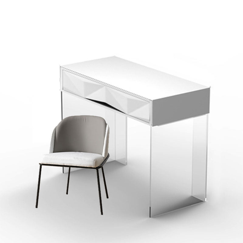 Modern Makeup Dressing Table Stool Set with 1/2 Storage Drawers