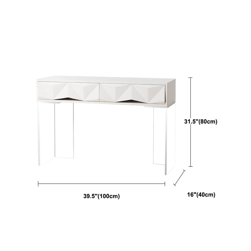 Modern Makeup Dressing Table Stool Set with 1/2 Storage Drawers