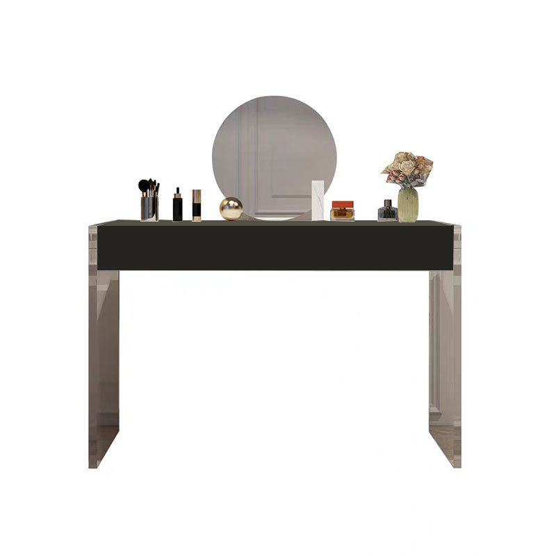Modern Engineered Wood Makeup Dressing Table Stool Black/ White
