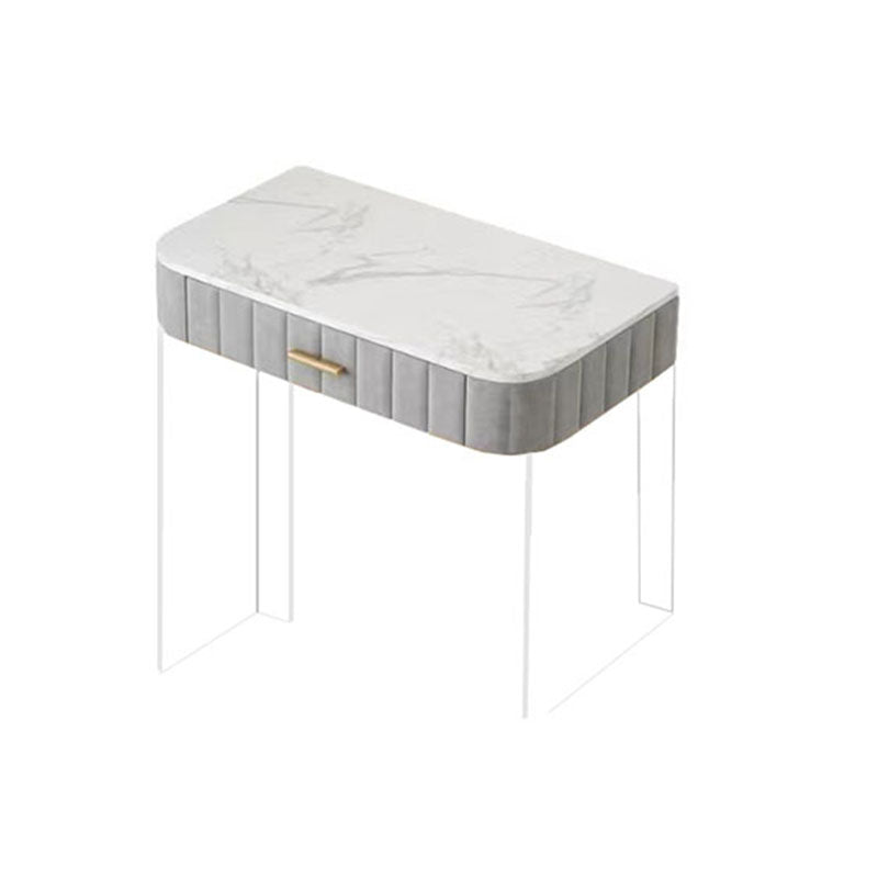Stone Top Make-up Vanity Table Modern Style Vanity Desk with Drawers