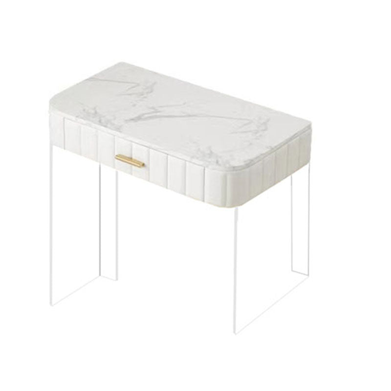 Stone Top Make-up Vanity Table Modern Style Vanity Desk with Drawers