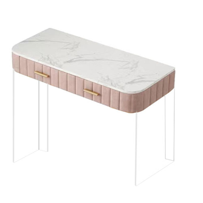Stone Top Make-up Vanity Table Modern Style Vanity Desk with Drawers