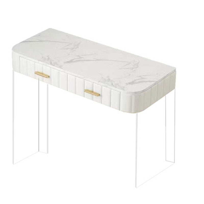 Stone Top Make-up Vanity Table Modern Style Vanity Desk with Drawers