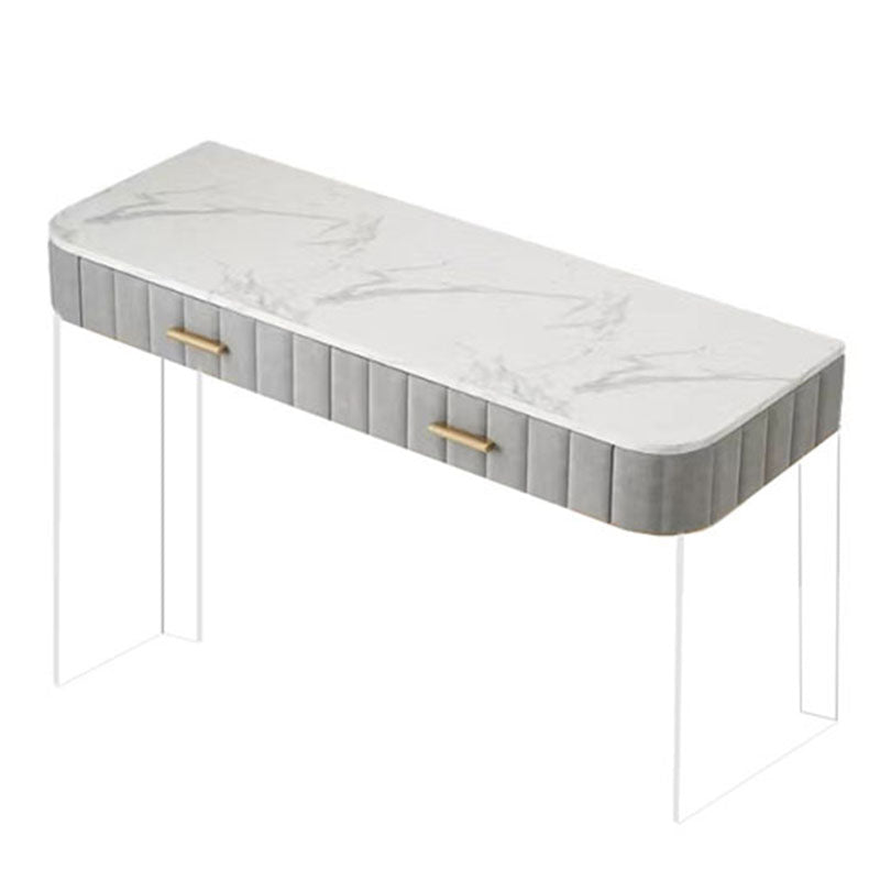 Stone Top Make-up Vanity Table Modern Style Vanity Desk with Drawers