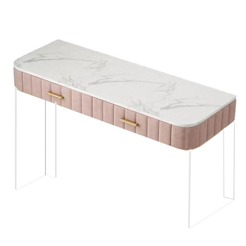 Stone Top Make-up Vanity Table Modern Style Vanity Desk with Drawers