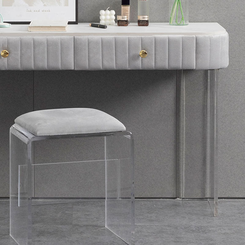 Stone Top Make-up Vanity Table Modern Style Vanity Desk with Drawers