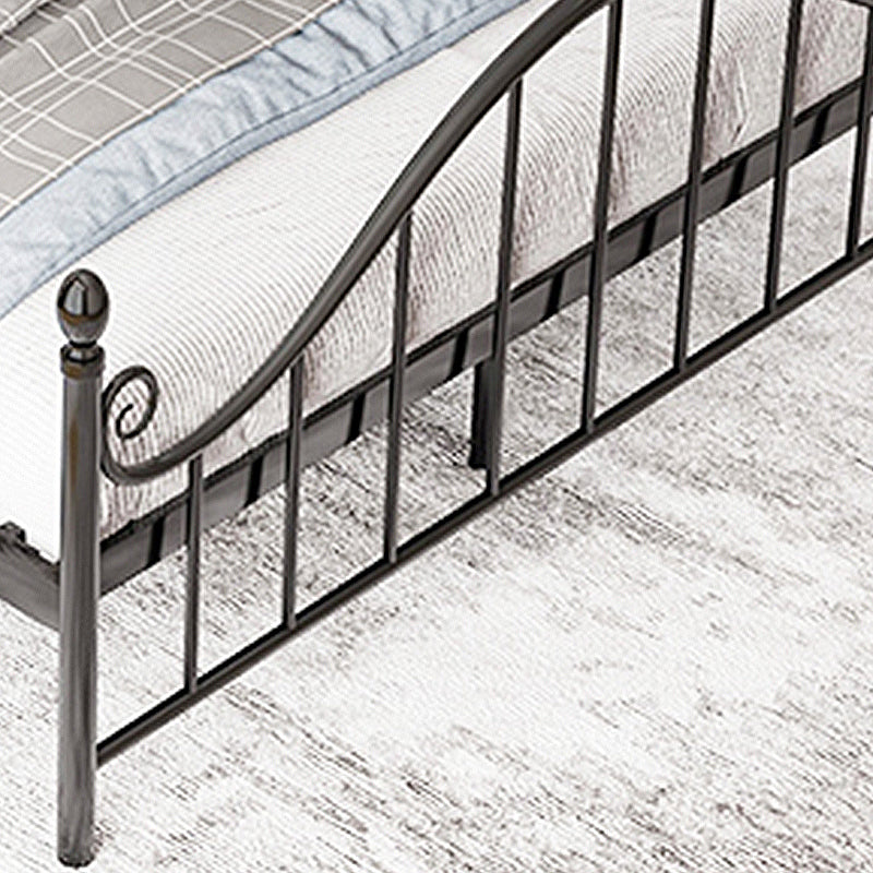 Industrial Metal Arched Standard Bed, Open-Frame Headboard Bed