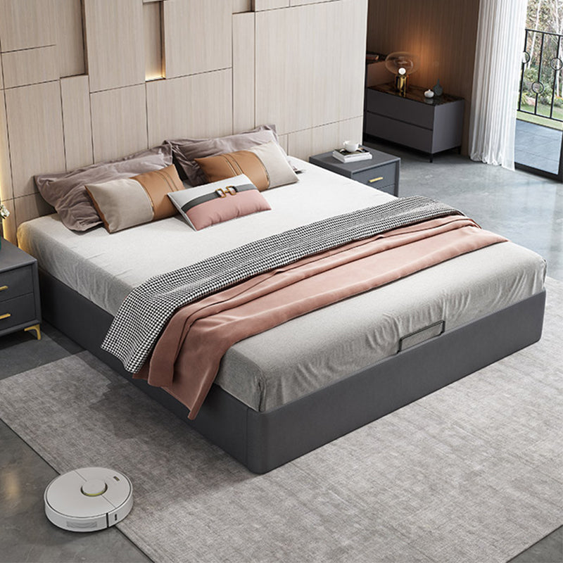 Contemporary Wooden Bed Frame , 6 Inch Platform Bed for Bedroom