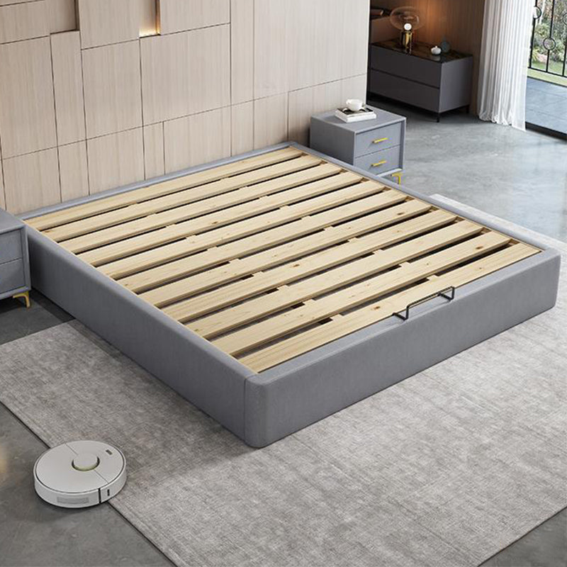 Contemporary Wooden Bed Frame , 6 Inch Platform Bed for Bedroom