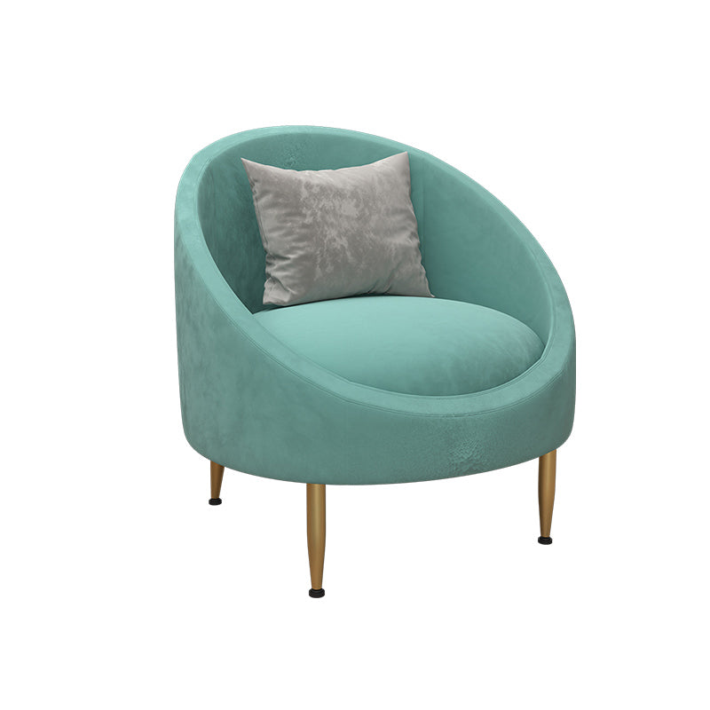 Velvet Slopped Arm Sofa Contemporary with Sewn Pillow Back for Apartment