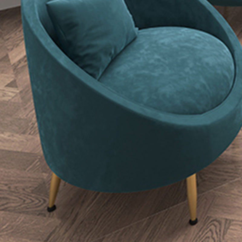 Velvet Slopped Arm Sofa Contemporary with Sewn Pillow Back for Apartment