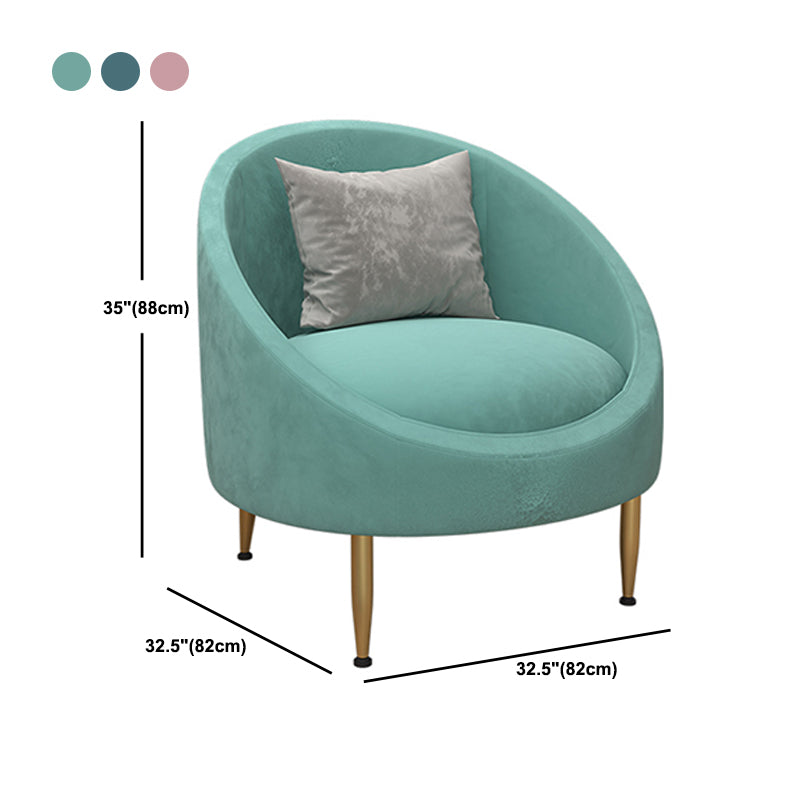 Velvet Slopped Arm Sofa Contemporary with Sewn Pillow Back for Apartment