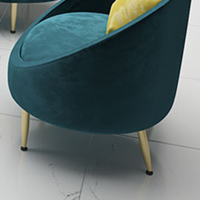 Contemporary Velvet Sofa with Slopped Arm and Tight Back for Apartment